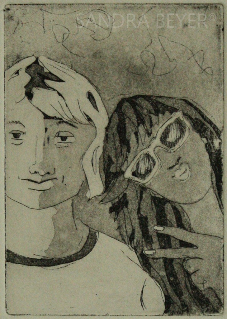 Selfie IV, 2014 I Aquatinta, Strichätzung I 7 x 10 cm