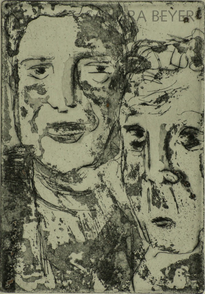 Selfie V, 2014 I Reservage, Aquatinta, Strichätzung I 7 x 10 cm